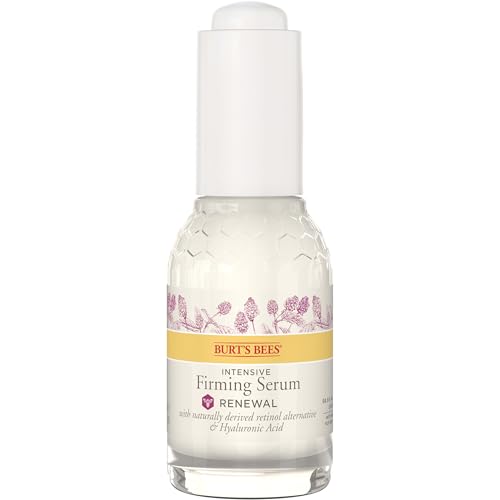 Burt's Bees Renewal Intensive Firming Serum With Natural Retinol Alternative and Hyaluronic Acid, Powerful Natural Anti-Aging Ingredients, 98.6 Percent Natural Origin Skin Care, 1 fl. oz. Bottle