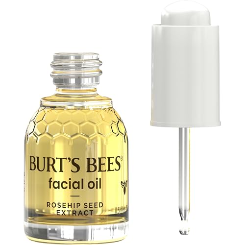 Burt's Bees Stocking Stuffers, Gua Sha Face Oil With Rosehip Seed Extract, Reduces Appearance of Fine Lines and Wrinkles, Use with Ice Roller & Facial Tools, Natural Origin Skin Care, 0.51 fl. oz.