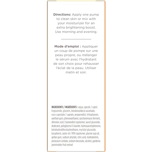 Burt's Bees Stocking Stuffers, Vitamin C Turmeric Face Serum, Brightens Skin & Visibly Reduces Dark Spots, Fine Lines & Wrinkles, Naturally Hydrating, Lightweight - Brightening Booster (1 oz)
