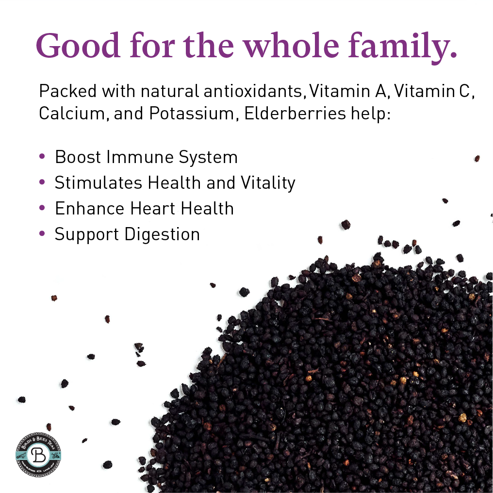 Elderberry Tea Organic - Bulk Elderberry - Whole Dried Organic Elderberries