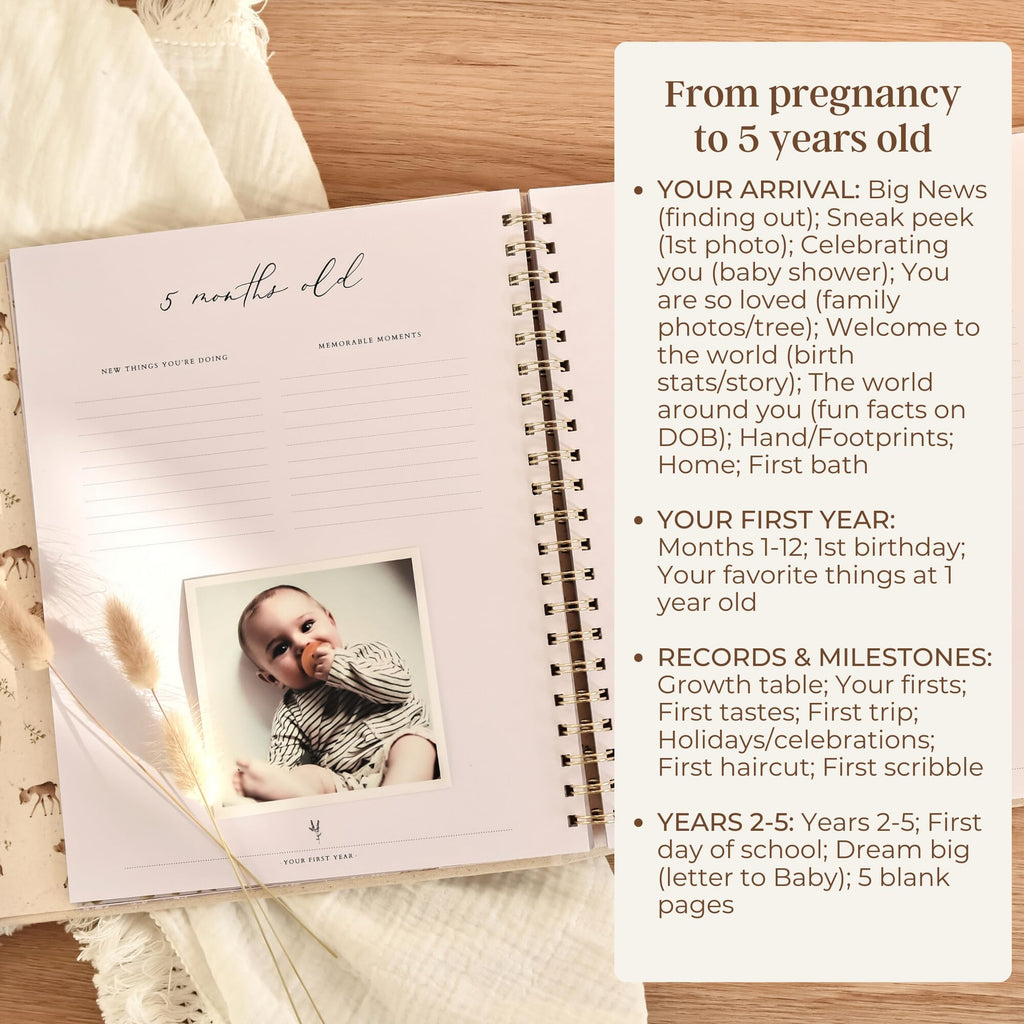 Baby Boy Memory Book: First Year Keepsake With Photo Space -V3