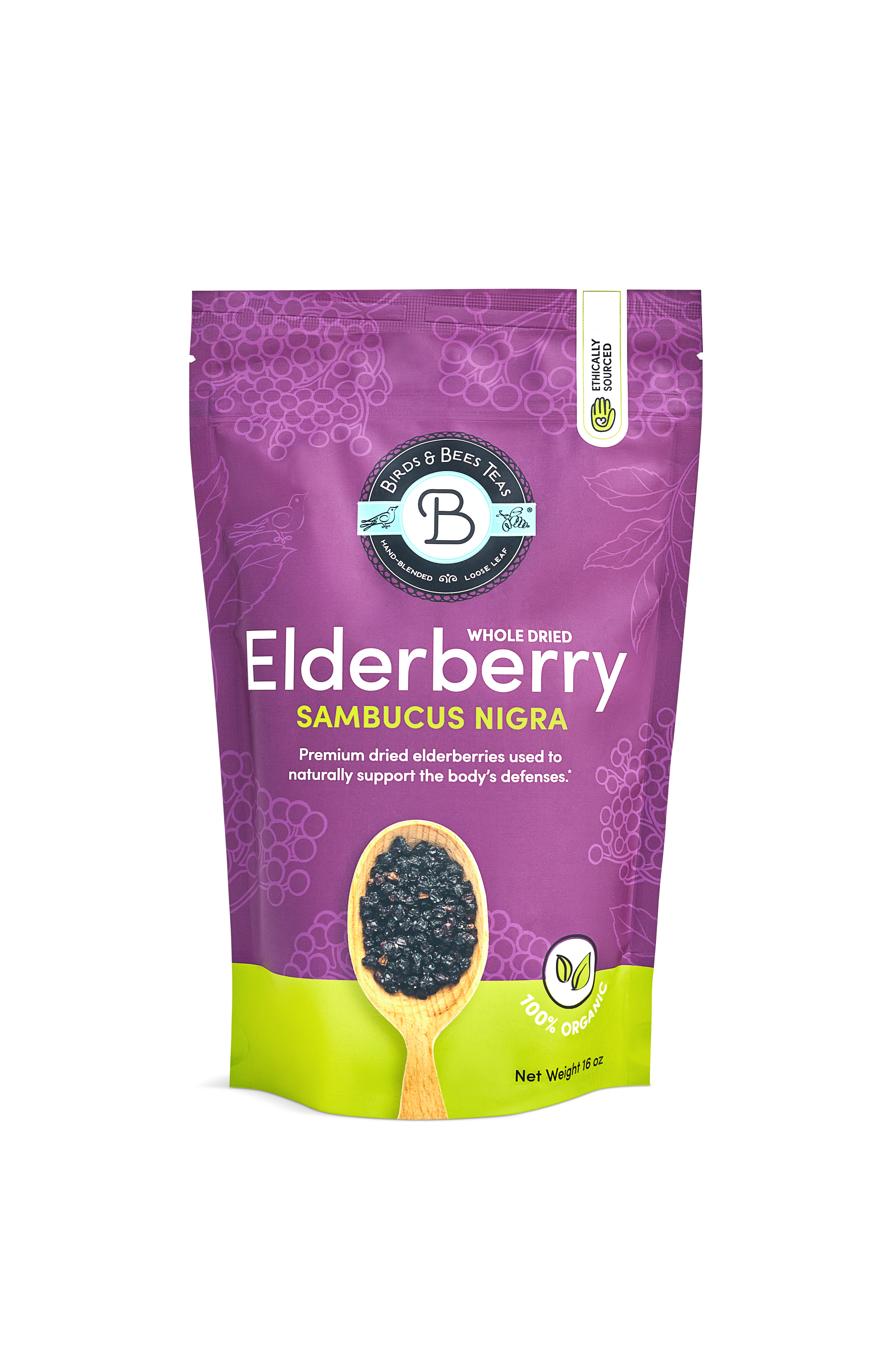 Elderberry Tea Organic - Bulk Elderberry - Whole Dried Organic Elderberries