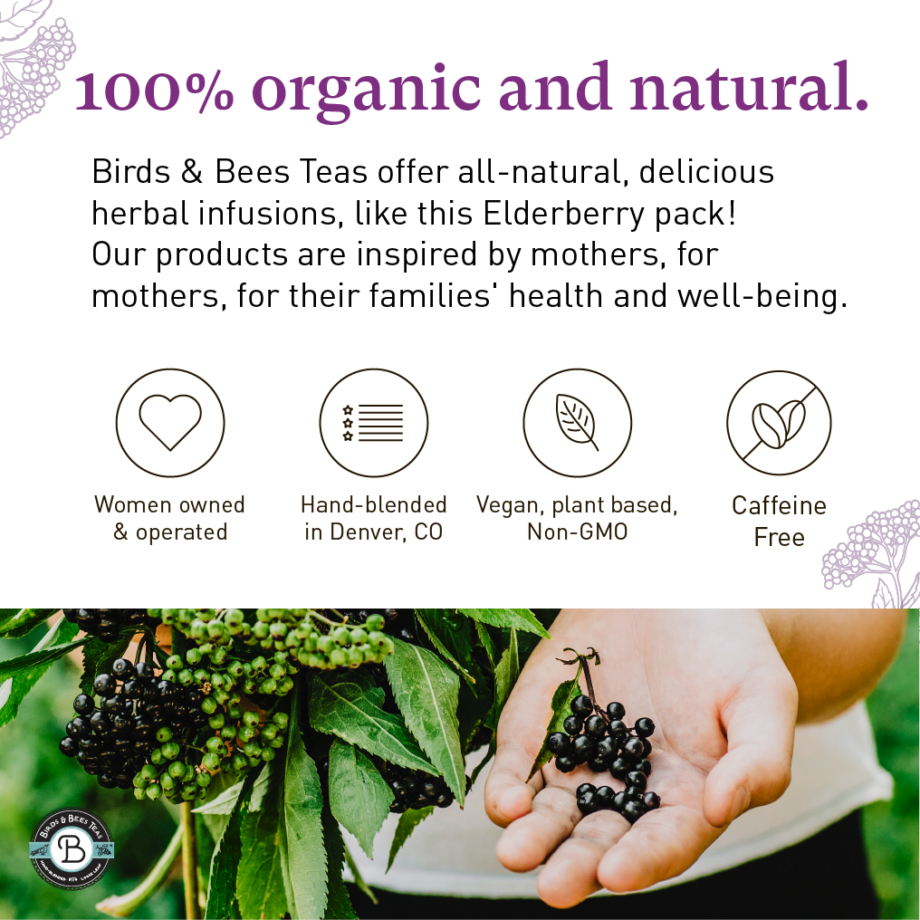 Elderberry Tea Organic - Bulk Elderberry - Whole Dried Organic Elderberries