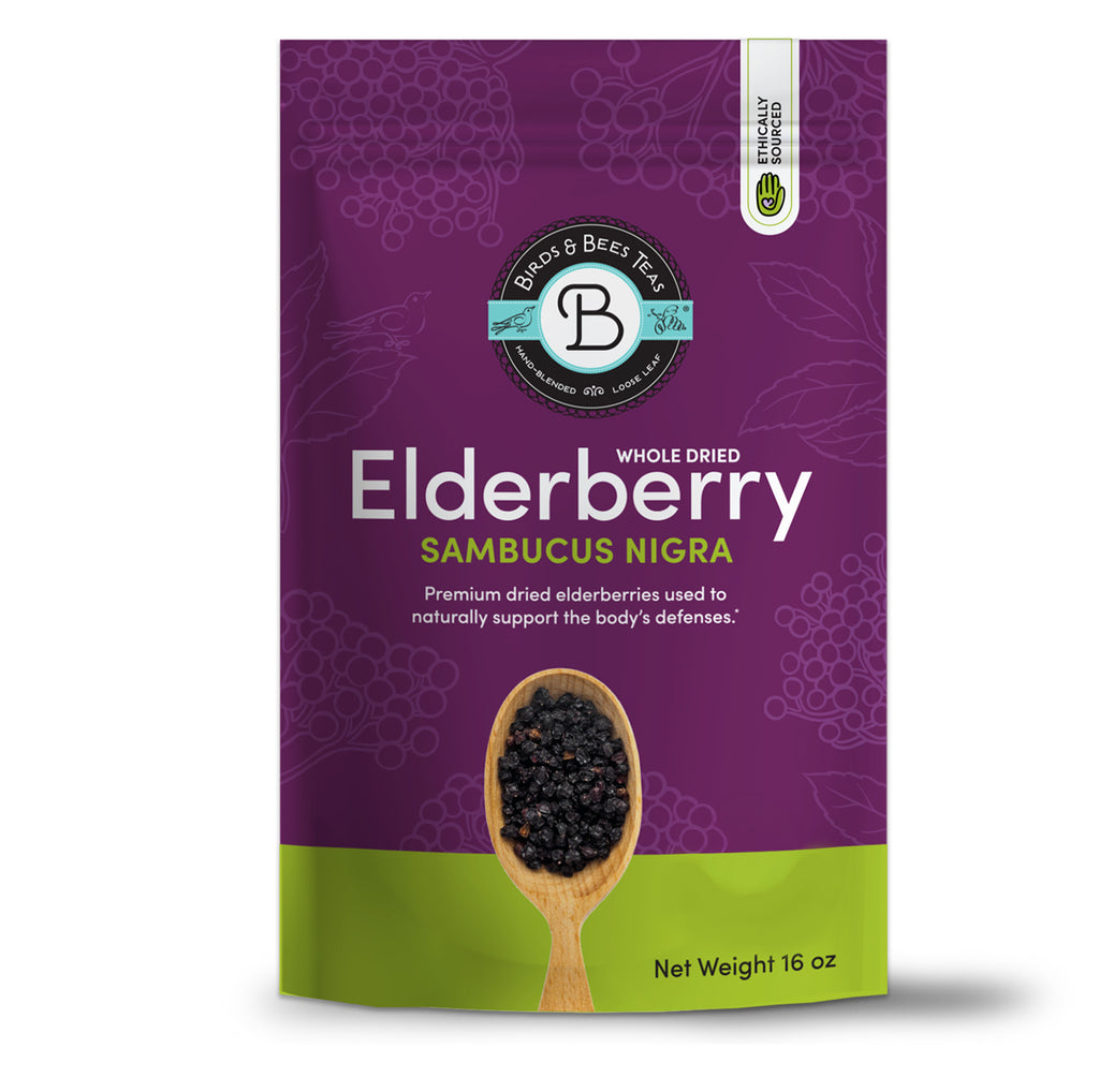 Whole Dried Elderberries - Elderberry Tea - Bulk Elderberry
