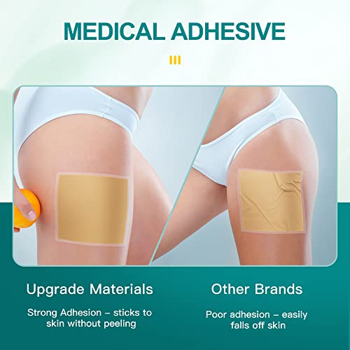 Medical Grade Big Silicone Scar Sheets 6" x 5", 4 Patches, Silicone Gel Sheets for Scars Treatment, Scar Removal Wound Care Product